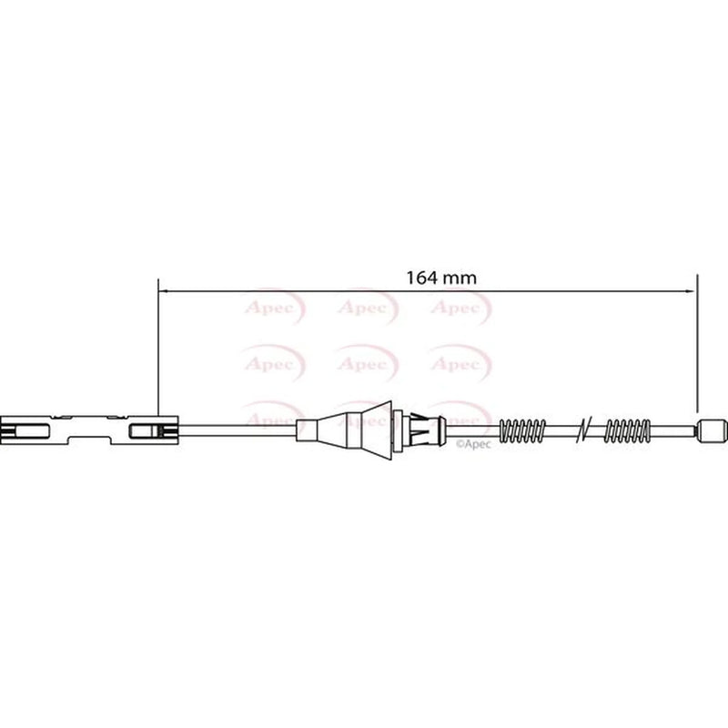 Apec Handbrake Cable Right Rear CAB1124