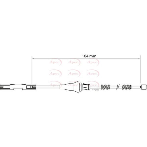 Apec Handbrake Cable Left Rear fits Ford Fiesta VI 2008-2018 1.25 1.4 1.6