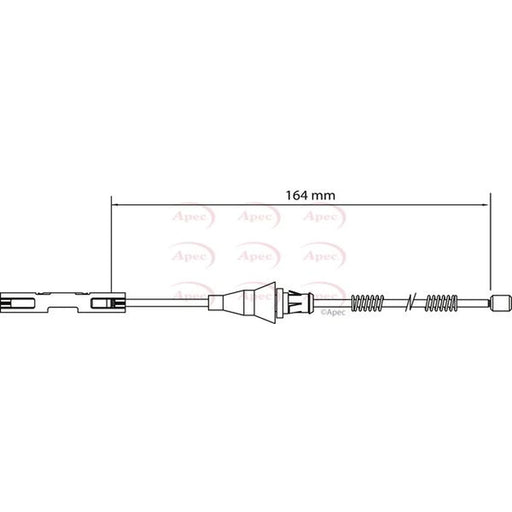 Apec Handbrake Cable Right Rear CAB1124