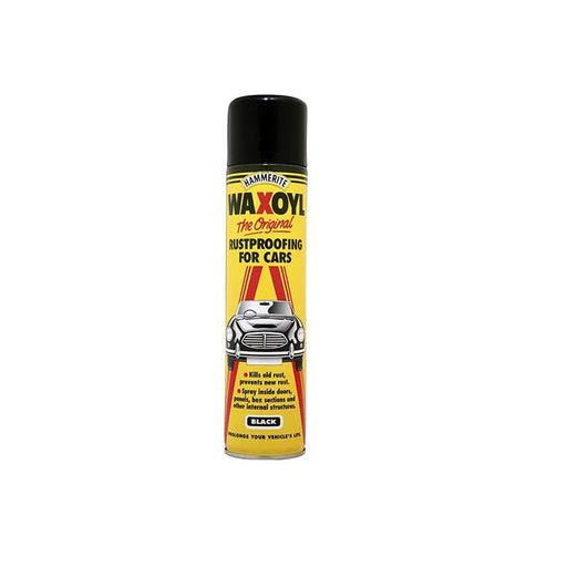 Hammerite Waxoyl Black Aerosol 400ml Rust Prevention Spray