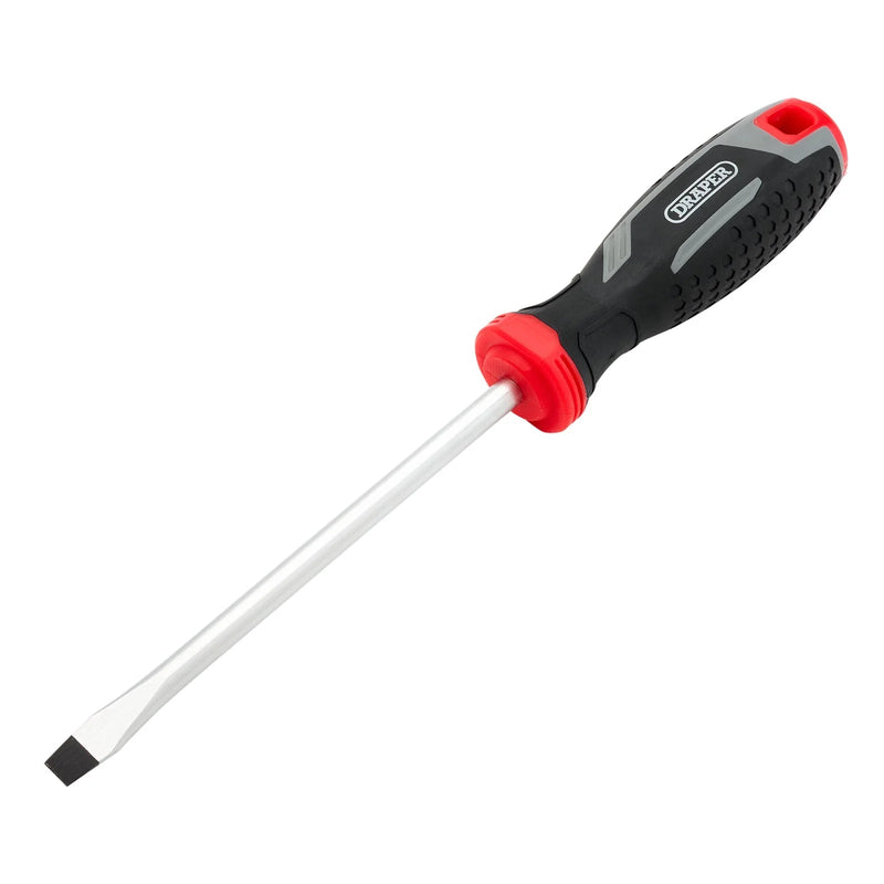 Draper Slotted Soft Grip Screwdriver, SL8 x 150mm - 200/SL - image 1