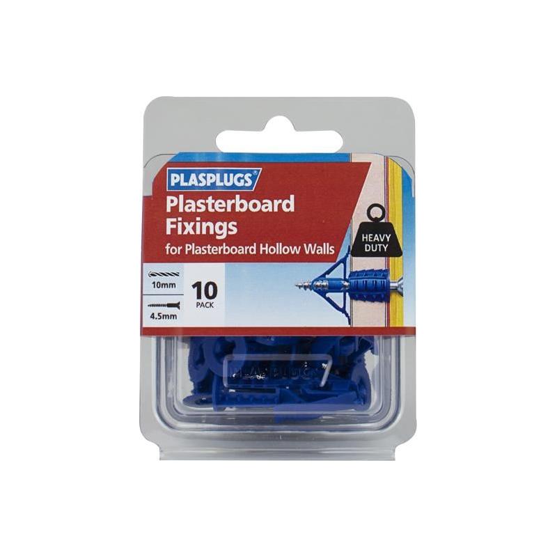 Plasplugs HCF110 Heavy-Duty Plasterboard Fixings Pack of 10 Plasplugs - NN4 Online