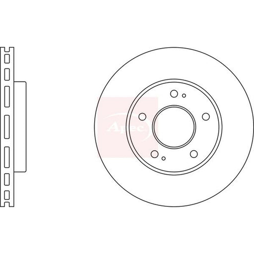 Apec 2 x Vented Brake Discs fits Hyundai Xg 1998-2005