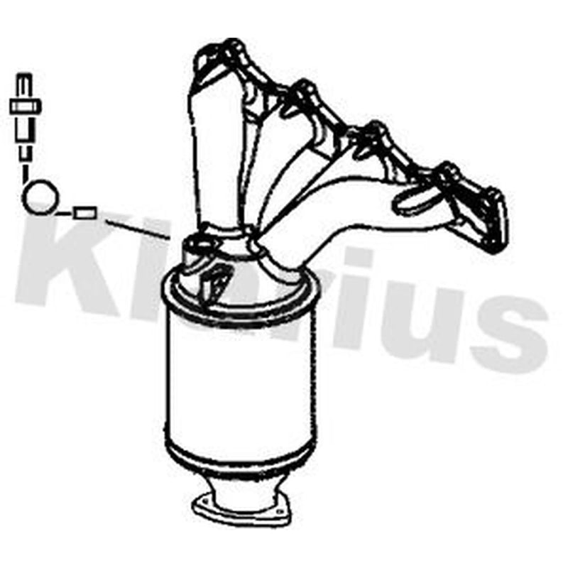 Klarius Catalyst Type Approved With Pipe Front fits Opel Signum 2003-2008 2.2
