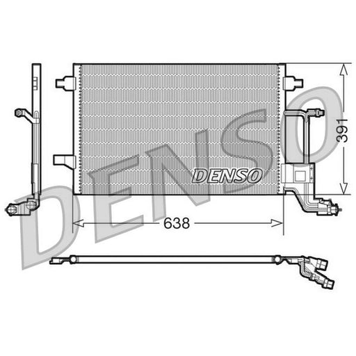 Denso Air Conditioning Condenser fits Audi A6 C5 1997-2005 1.9 2.5
