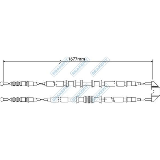 Apec Handbrake Cable Left Rear fits Opel Zafira A 1999-2005 1.6 1.8 2.0 2.2