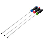 Draper Long Reach Soft Grip Screwdriver Set (3 Piece) - 200/S1 - image 1