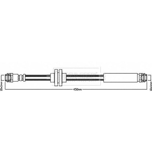 Borg & Beck Brake Hydraulic Hose Line Front Right BBH8413