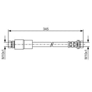 Bosch Brake Hydraulic Hose Line Rear fits Ford Fusion 2002-2012 1.25 1.4 1.6