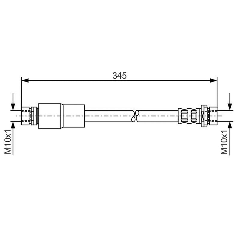 Bosch Brake Hydraulic Hose Line Rear fits Ford Fusion 2002-2012 1.25 1.4 1.6