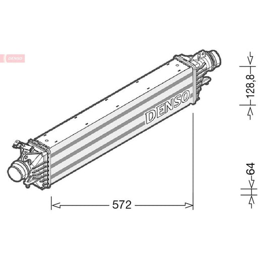 Denso Intercooler (Charge Air Cooler) fits Opel Corsa E 2015 on 1.6