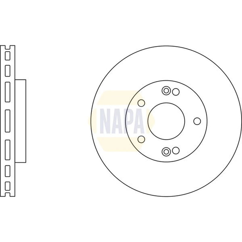 NAPA Front & Rear Brake Discs & Pads fits Kia Pro Cee'D 2008-2013 1.4 1.6 2.0