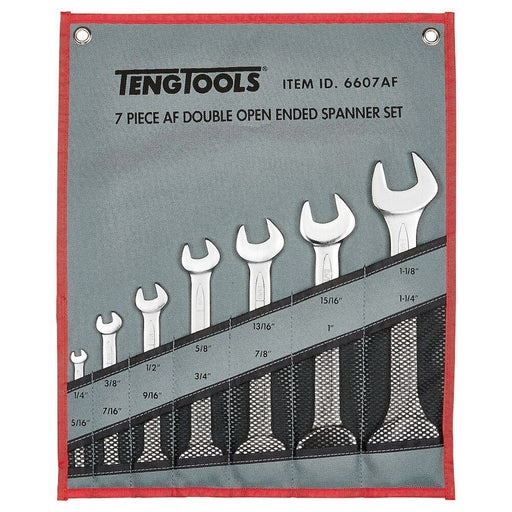 Teng Tools Double Open Ended Spanner Set AF Tool Roll 7 Pieces Teng Tools - Dynamic Drive