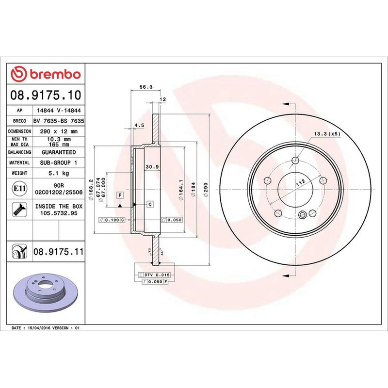 Brembo Front & Rear Brake Discs & Pads fits Mercedes-Benz E-Class T-Model