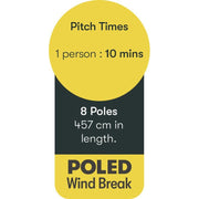 8 Pole Multicoloured Polythene Windbreak 1446 Quest - Dynamic Drive