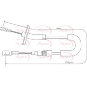 Apec Handbrake Cable Left Rear fits Mercedes-Benz Sprinter 4-T 1996-2006
