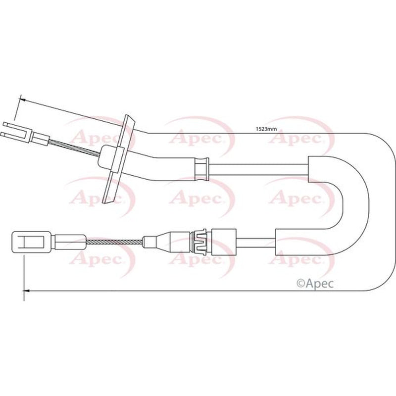 Apec Handbrake Cable Left Rear fits Mercedes-Benz Sprinter 4-T 1996-2006