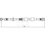 Apec Brake Hydraulic Hose Line Front Left fits Citroën C-Crosser 2007-2012