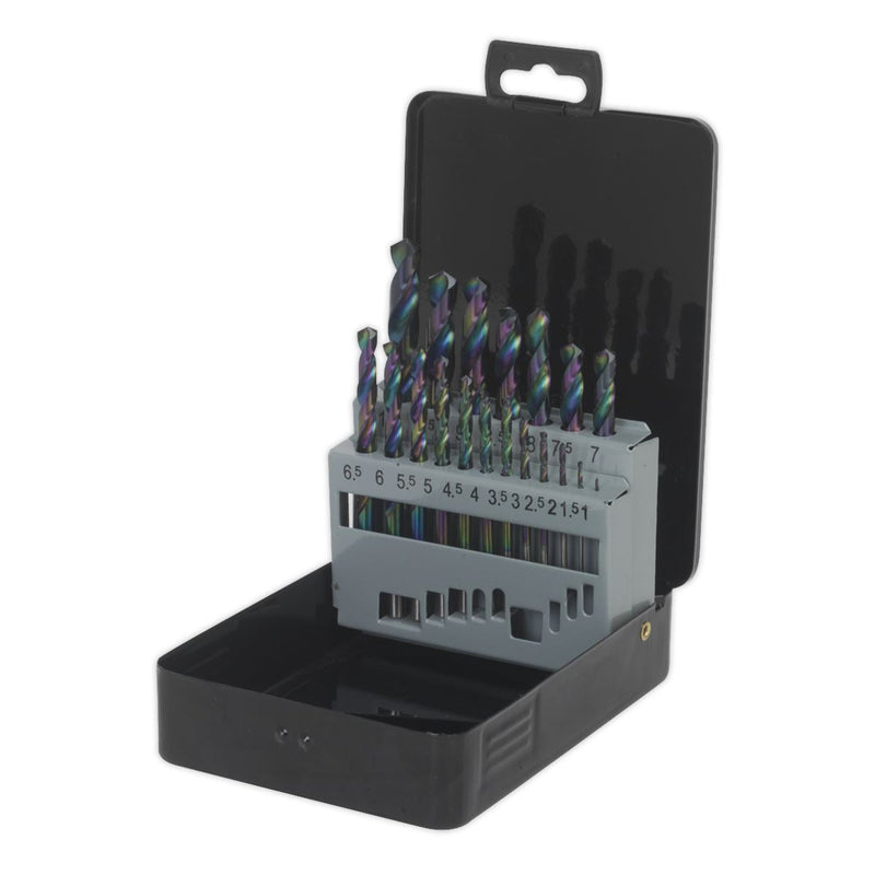 Sealey HSS Drill Bit Set 19pc Edge Ground Metric DIN 338 S0868 Siegen by Sealey - Dynamic Drive