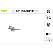 Valeo Electric Window Regulator Lifter Right Rear 861191