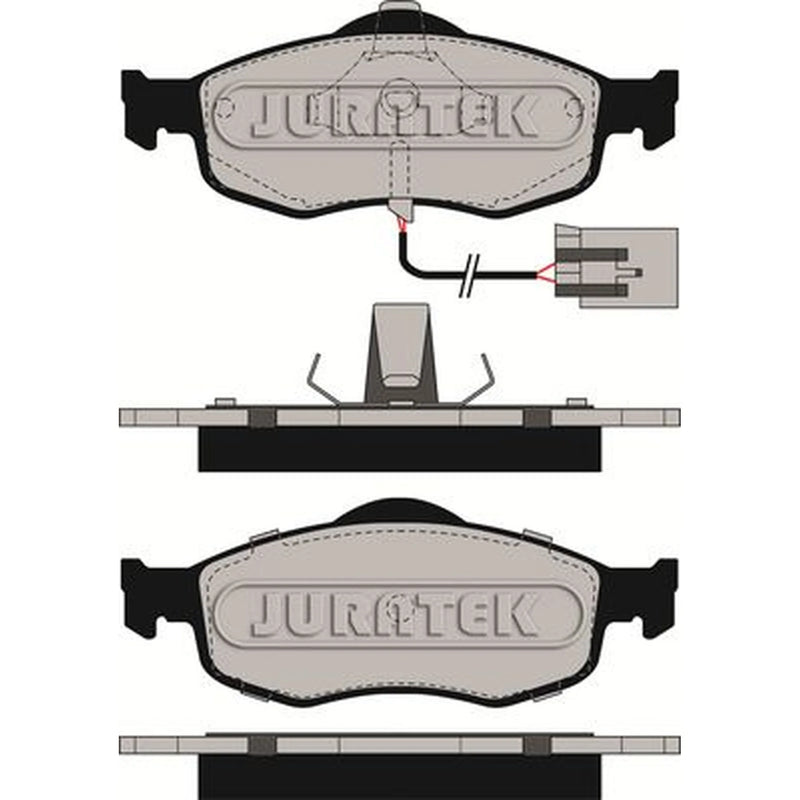 Juratek Front Brake Pad Set fits Ford Cougar 1998-2001 2.0 2.5