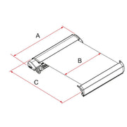 Fiamma F80L 600 Awning Polar White Royal Blue Fiamma - Dynamic Drive