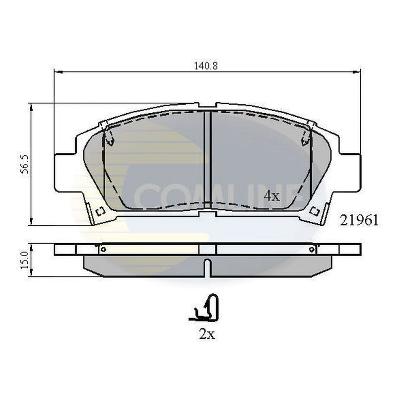 Comline Front Brake Discs & Pads fits Toyota Corolla Levin 1991-1997 1.6