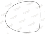 Summit Stick-On Standard Mirror Glass fits Renault Twingo 07 to 14 LHS Summit - Bars 4 Cars