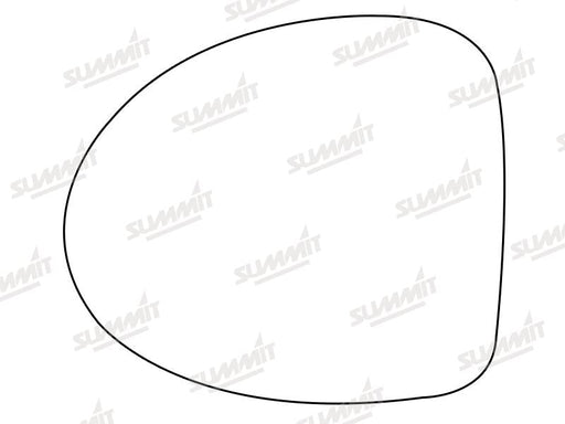Summit Stick-On Standard Mirror Glass fits Renault Twingo 07 to 14 LHS Summit - Bars 4 Cars