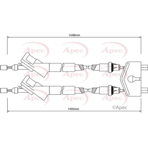 Apec Handbrake Cable Rear CAB1149