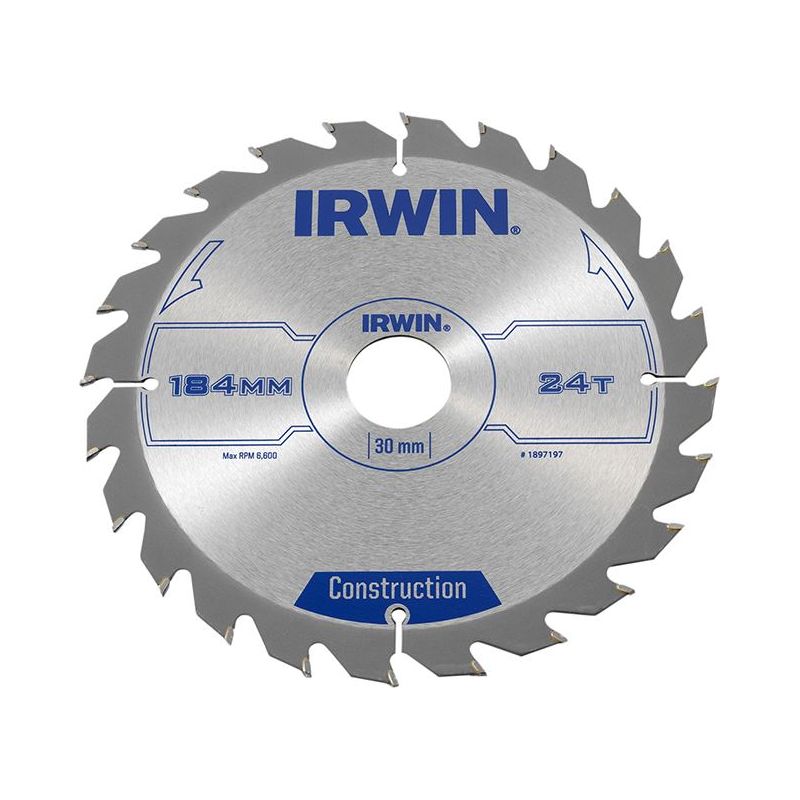 Irwin® Construction Circular Saw Blade 184 x 30mm x 24T ATB IRWIN® - Dynamic Drive
