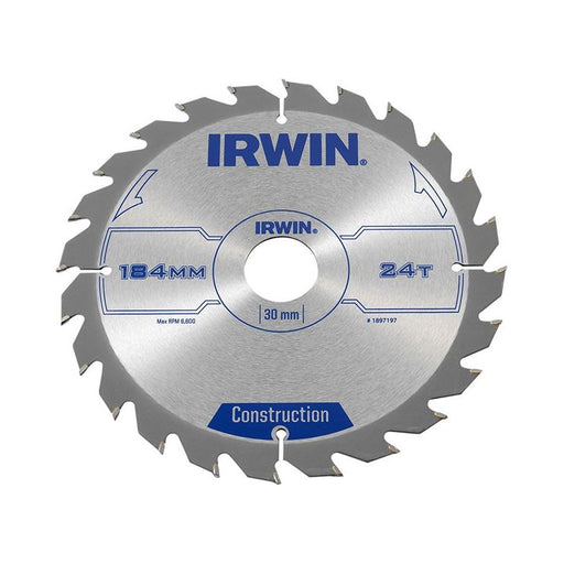 Irwin® Construction Circular Saw Blade 184 x 30mm x 24T ATB IRWIN® - Dynamic Drive