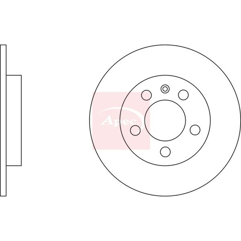 Apec Rear Brake Solid Discs & Pads fits Audi A3 1996-2003 1.8 1.9