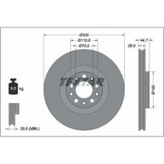 Textar 2 x Vented Front Brake Discs 92337905-x2