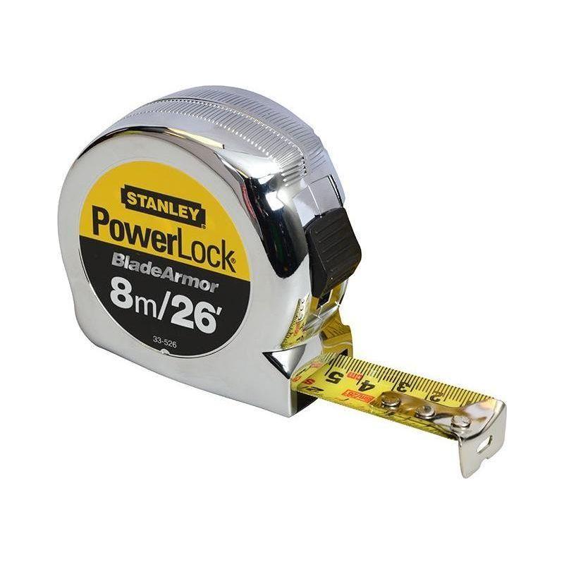 Stanley® Hand Tools PowerLock® BladeArmor® Pocket Tape 8m/26ft (Width 25mm) STANLEY® Hand Tools - NN4 Online
