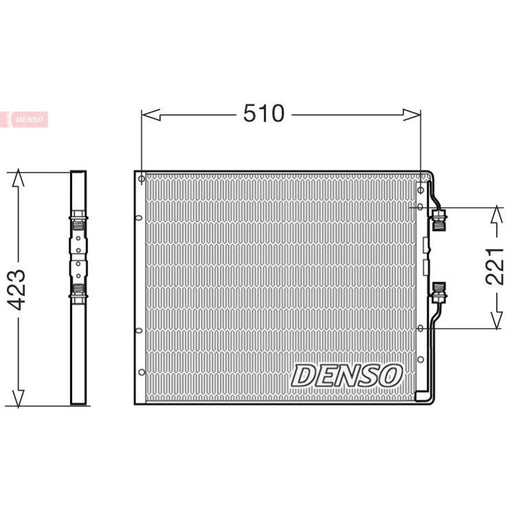 Denso Air Conditioning Condenser fits Iveco Daily V 2011-2014