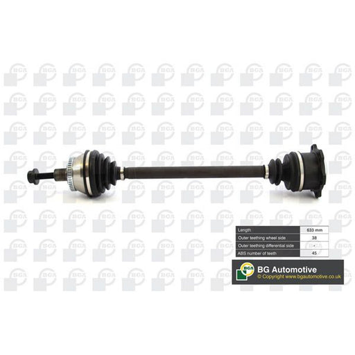 BGA CV Drive Shaft Driveshaft Front Right fits Audi A4 B6 2001-2005 2.5