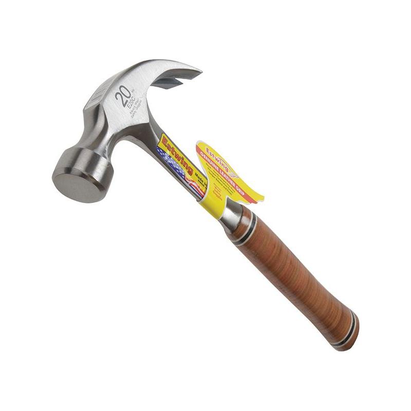 Estwing E20C Curved Claw Hammer - Leather Grip 560g (20oz) Estwing - Town Tools