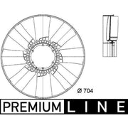 Mahle Radiator Cooling Fan Blade fits Renault Trucks Magnum 2000 on