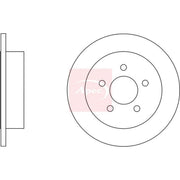 Apec 2 x Solid Brake Discs fits Jeep Cherokee 2001-2008 2.4 2.5 2.8 3.7