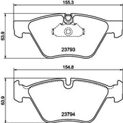 DON Front Brake Pad Set fits BMW 5 2003-2010