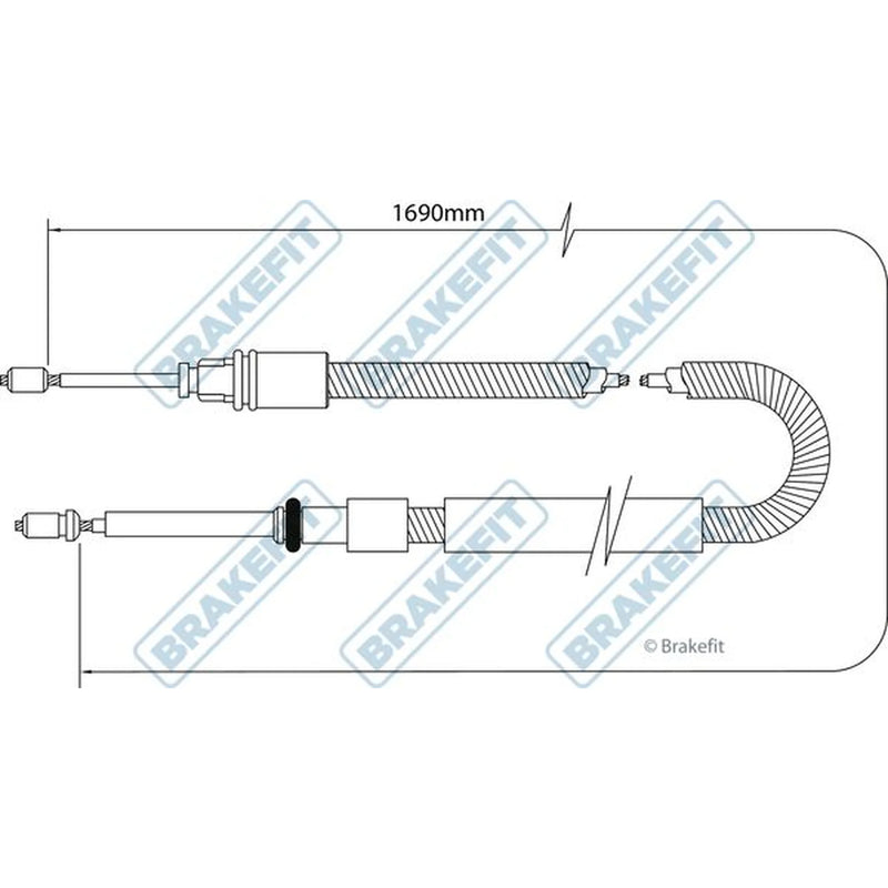 Apec Handbrake Cable Right Rear BBC3045