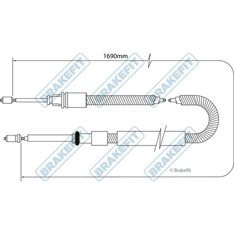 Apec Handbrake Cable Left Rear fits Citroën C3 I 2002-2011 1.1 1.4 1.6