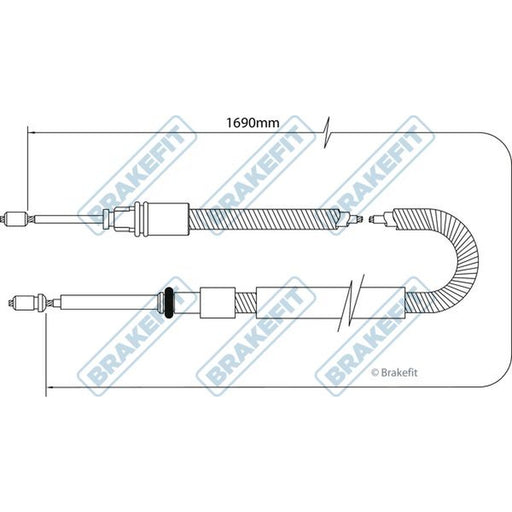 Apec Handbrake Cable Left Rear fits Citroën C3 I 2002-2011 1.1 1.4 1.6