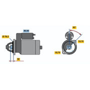 Bosch Starter Motor 12V 1.7kW 9 Teeth
