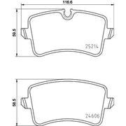 Mintex Rear Brake Pad Set fits Audi A8 D4 2009-2018 2.0 2.5 3.0 4.0 4.2 6.3