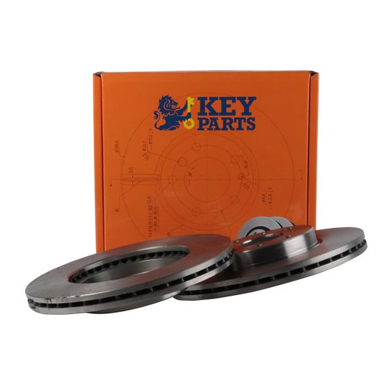 Key Parts 2 x Vented Front Brake Discs KBD4537-x2