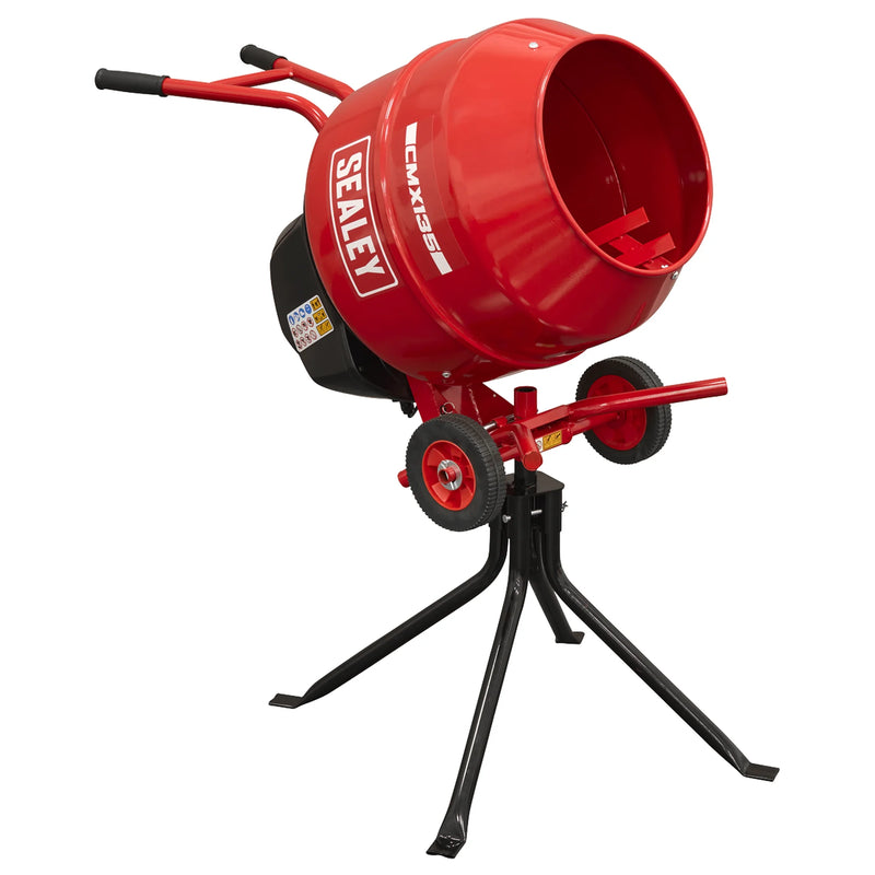 Sealey Cement Mixer CMX135 135L Drum Capacity 550W Motor