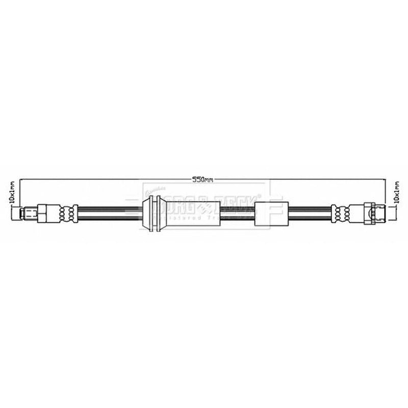 Borg & Beck Brake Hydraulic Hose Line Front Right BBH7822