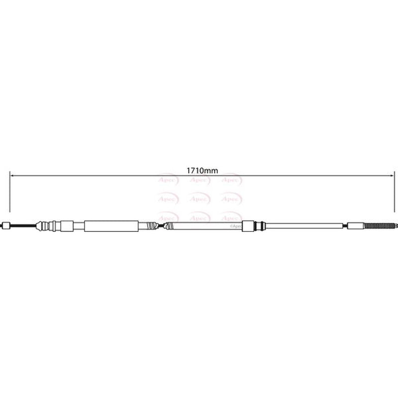 Apec Handbrake Cable Right Rear fits BMW 3 1997-2007